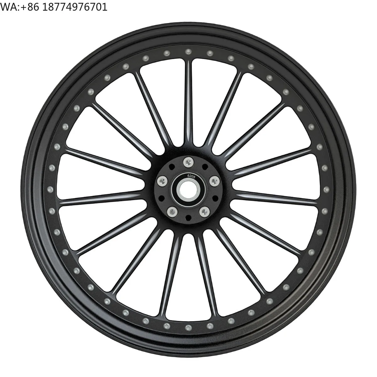 New Condition Black Aluminum Alloy Motorcycle Wheels for Harley 09-later Touring Models Front & Rear Rim Accessories Compatible