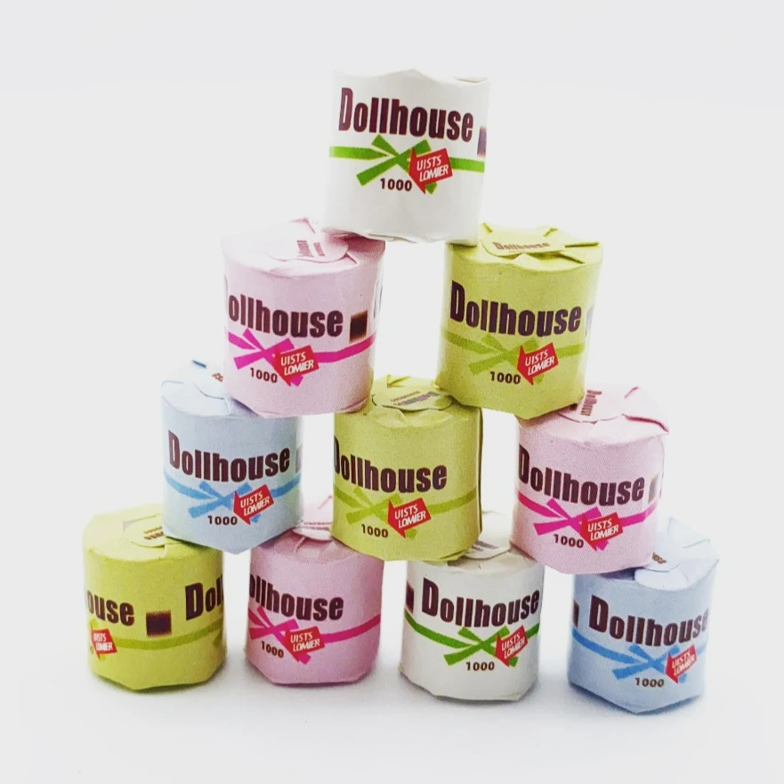 1-10PCS Puppenhaus Dekoration Zubehör 1:12 Puppenhaus Miniatur Szene Modell Papier Handtücher für Puppe Haus Dekor Pretend spielen