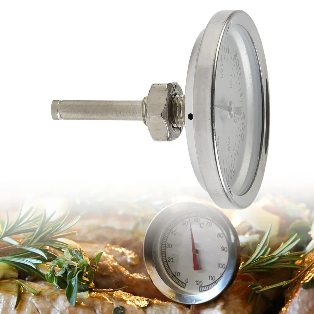 

Grill Thermometer. Thermometer 1 Pcs 150-600℉ Kitchen Tools Lid Thermometer Silver Stainless Steel High Quality