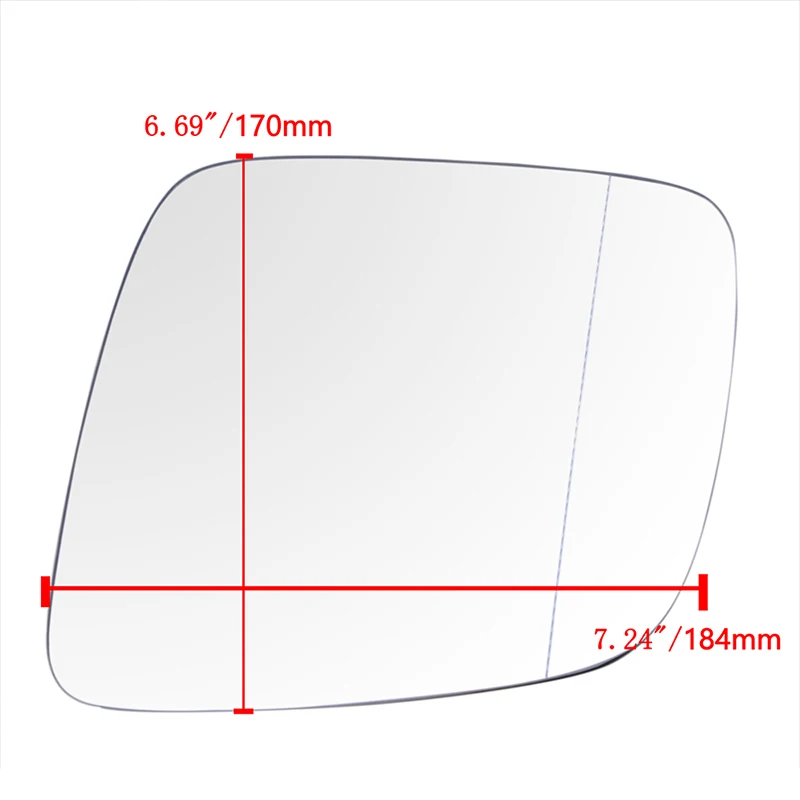 Heated Side Rearview Mirror Glass Anti-Fog Flat Mirror Lens Fit For VW Volkswagen Transporter T5 2003 - 2009 Car Accessories