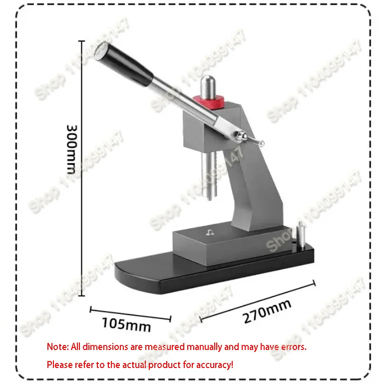Watch Repair Capping Machine Back Cover Press, Professional Pressure Gauge Bottom Cover Tool, Watch Press Manual Tool