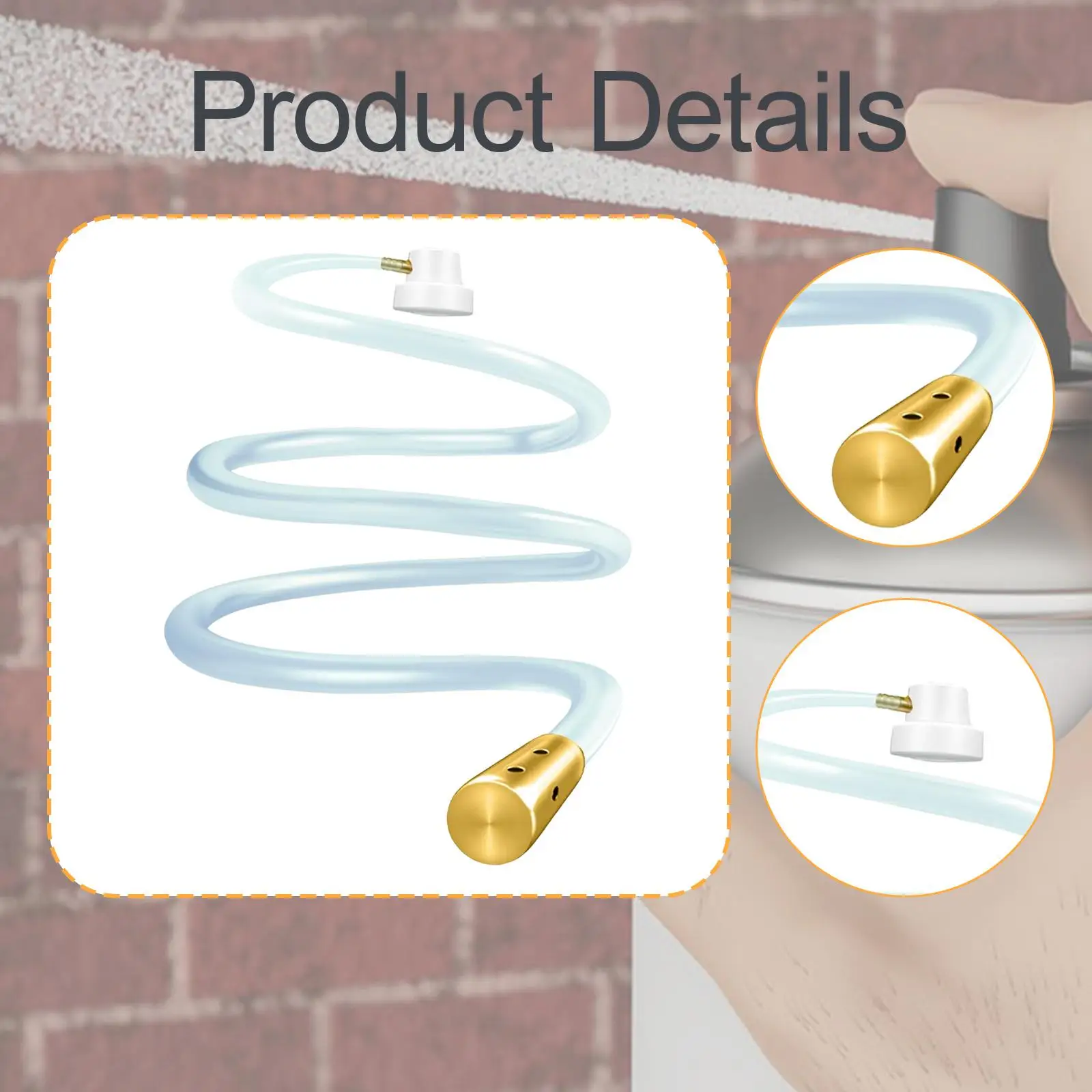 Flexible Hose Spray Can Nozzle Attachment for Multi Spray Paint Applications and Air Conditioning Cleaning