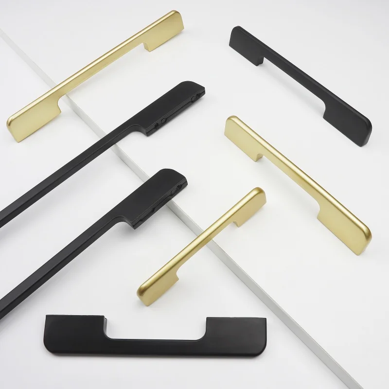 600mm/800mm/1000mm Supper Long Handles Black Gold Long Wardrobe Door Pulls Aluminium Cupboard Handles