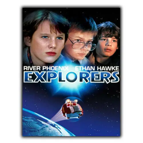 EXPLORERS SIGN METAL PLAQUE - Man Cave Cult Film 1985 Movie Advert Posterdruck - Aluminium