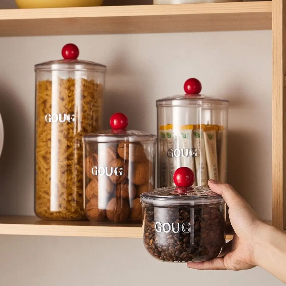 

Plastic Candy Nuts Storage Box Transparent Sealed Coffee Beans Container Large Capacity Moisture-Proof Grains Storage Jar