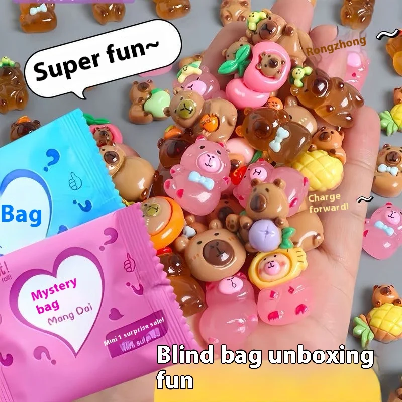 

60pcs Mini Resin Dolphin Luminous Animal Model Blind Box Creative Home Desktop Small Ornament Party Festival Blind Bag Gift