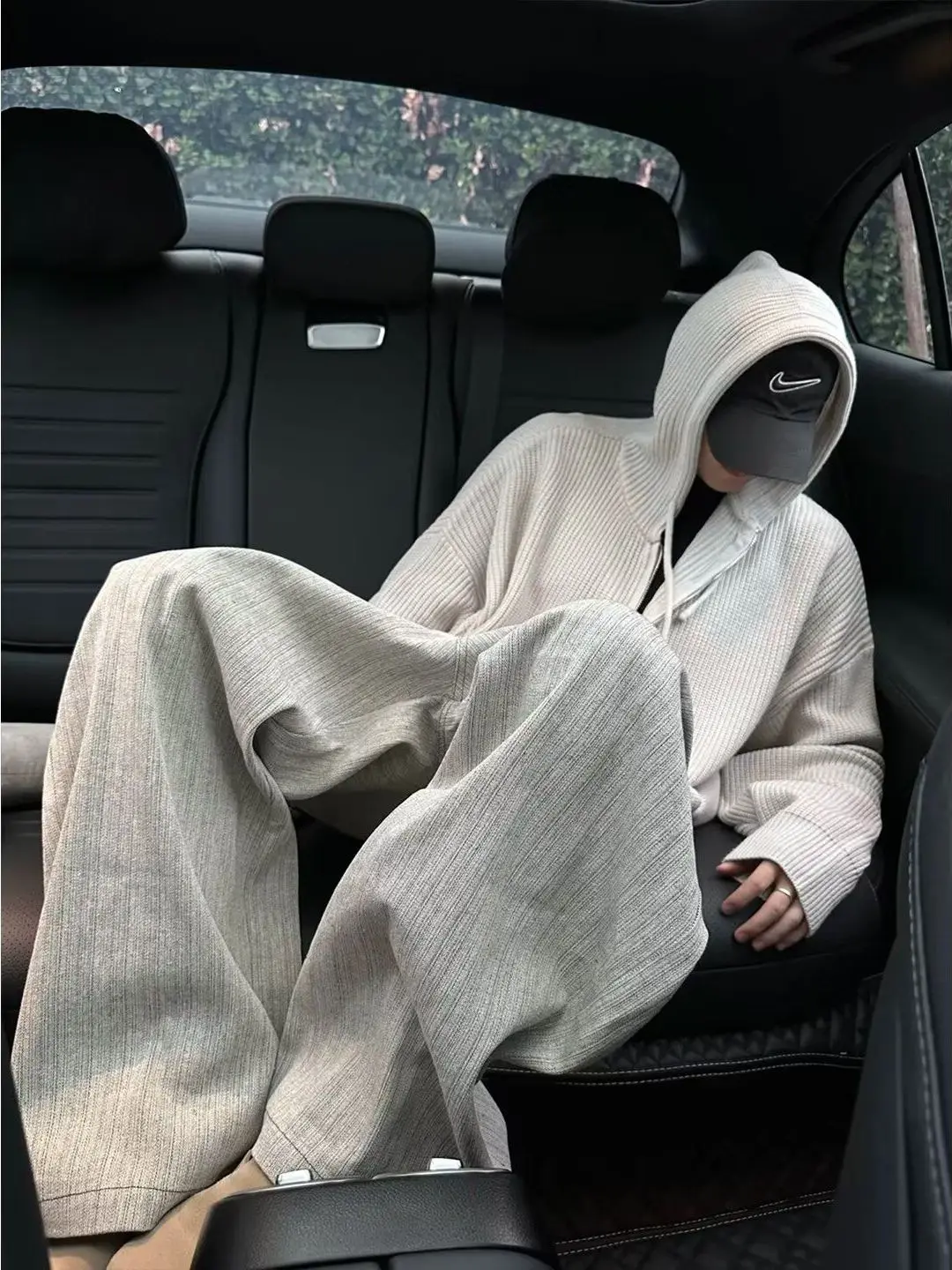 

American Casual Sle Men's Wide Leg Pants Striped Drape Loose Straight Cut Spring Autumn New Faion Long Casual Trousers