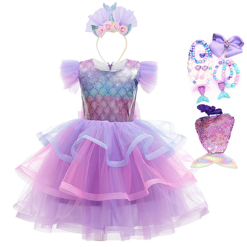 

Kids Girl Dress Princess Dress Up Children Halloween Wedding Clothing