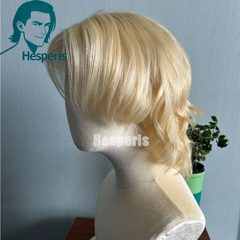 

Hesperis Волнистые парики из натуральных волос для мужчин Шиньон Легко стильный парик из натуральных волос Remy на кружеве спереди Предварительно выщипанные парики для мальчиков Стрижка пикси