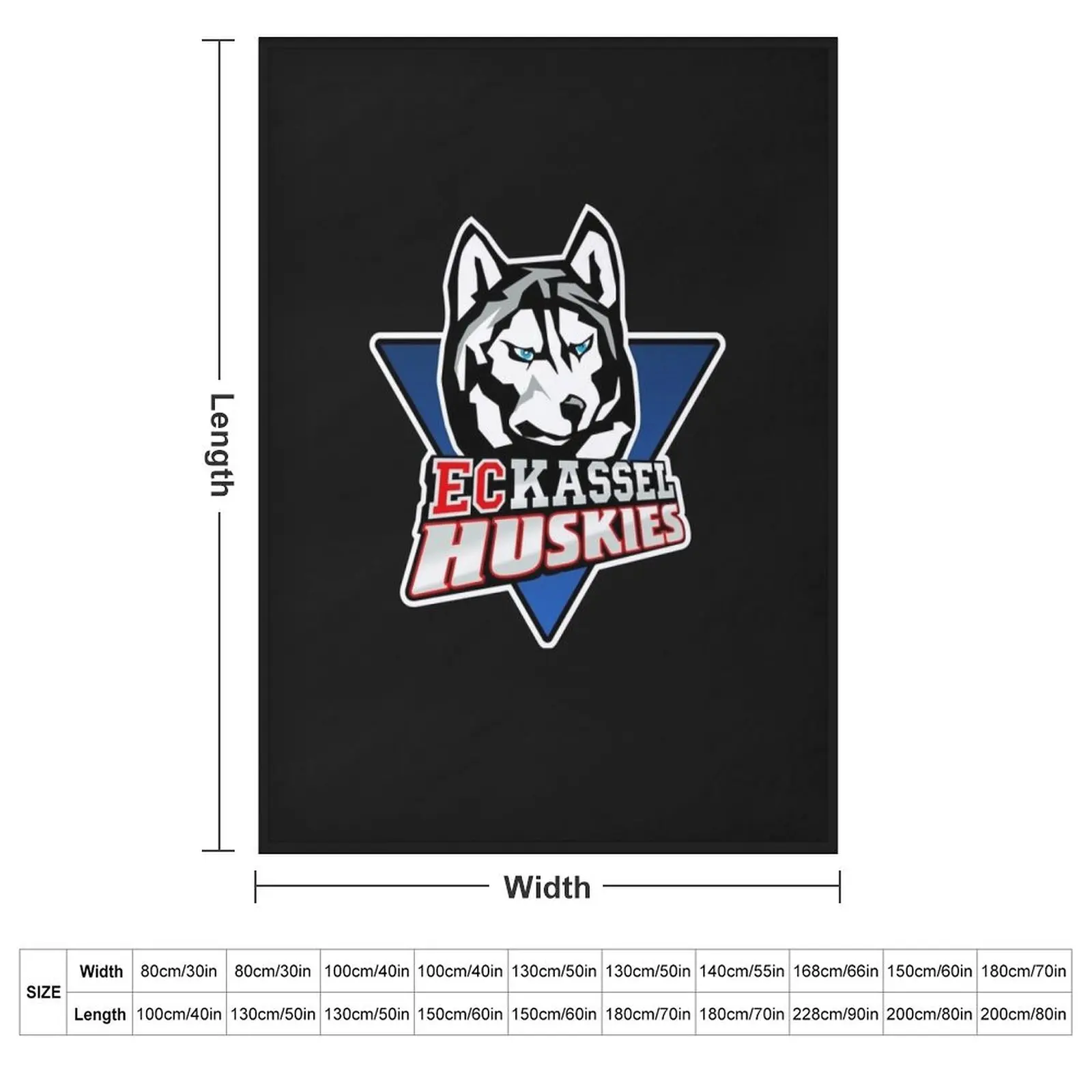 Kassel Huskies Hockey Classic T-Shirt Throw Blanket couch cozy soft plush fuzzy picnic outdoor blanket