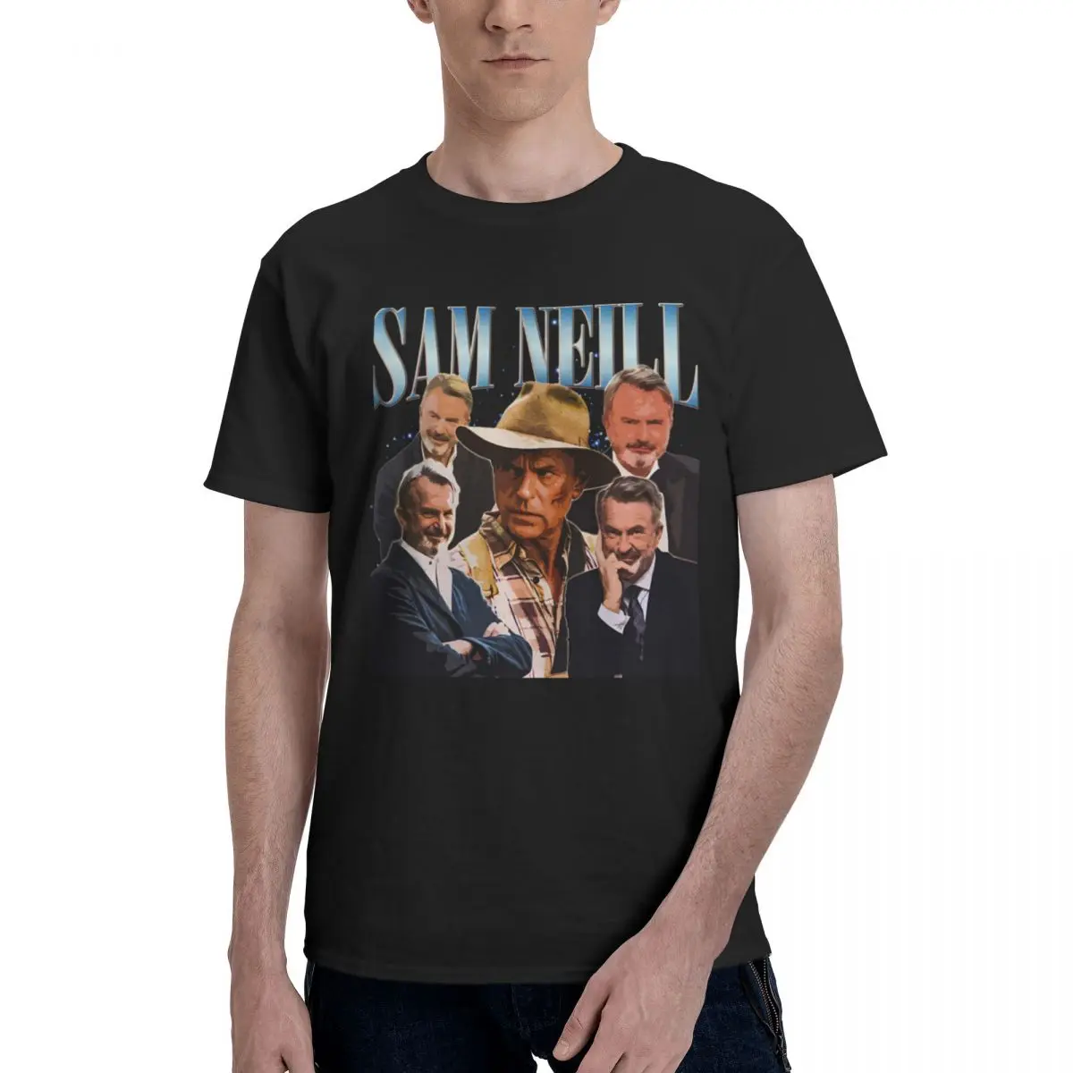 Sam Neill RIP Gifts T Shirts Graphic Y2K Unique O-neck Mens Women T-Shirt Clothing