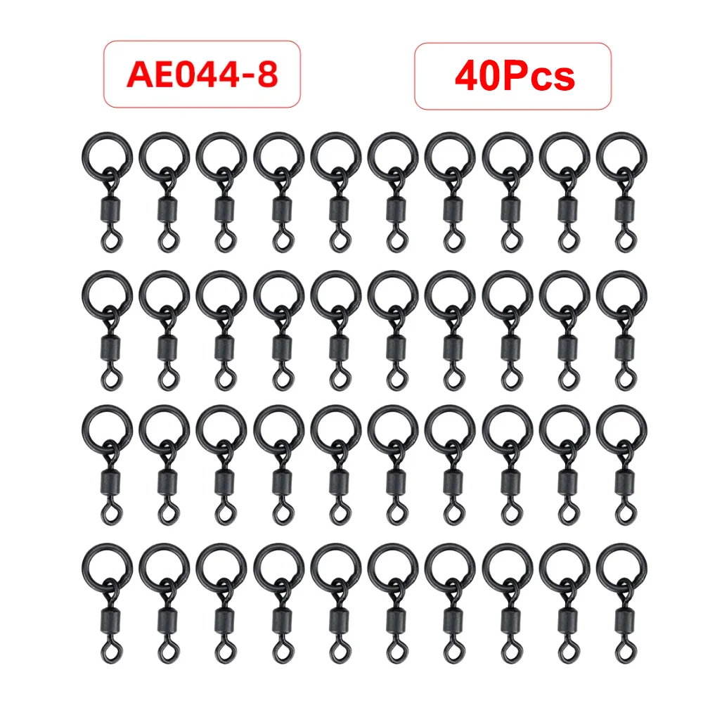 Hirisi AE044 20 Stuks Karpervissen Wartels Snaps Solid Ring Quick Change Vishaak Wartels Visterminal Visgerei Accessoires