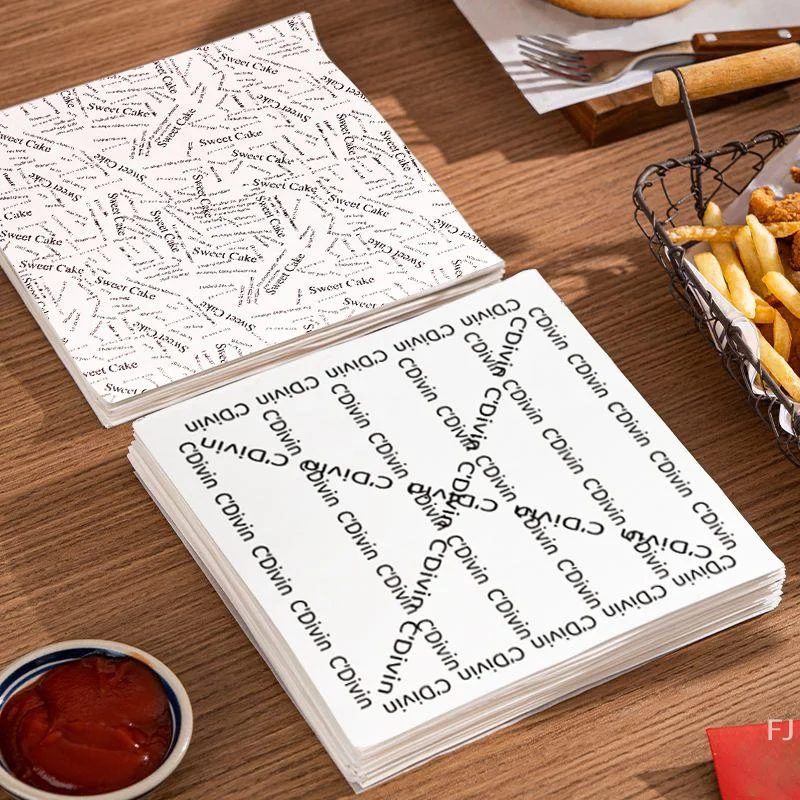 

[YU]100Pcs 18x18CM Deli Wax Paper Sheets For Food, Basket Liners Food Picnic Paper Sheets Greaseproof Deli Wrapping Sheets
