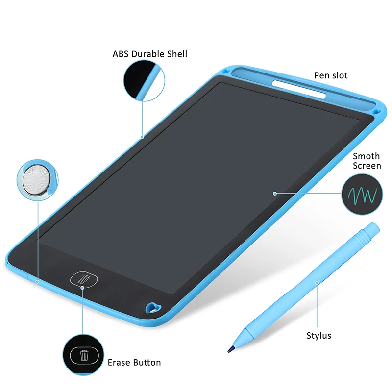 Tableta de escritura Lcd de 8,5 pulgadas para niños, tableta de dibujo Multicolor, tablero para garabatos, almohadilla de escritura, tablero de dibujo, juguete para bebé para 2 y 3