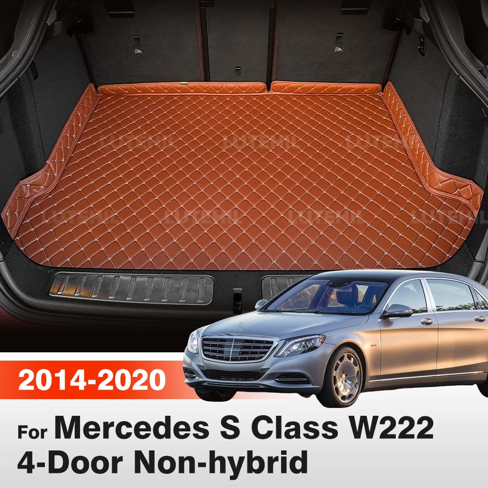 

Для Mercedes-Benz S Class W222 (четыре двери) Негибридный 2014-2020 19 18 17 16 15 Коврик в багажник автомобиля Коврик для багажника Аксессуары для ковров