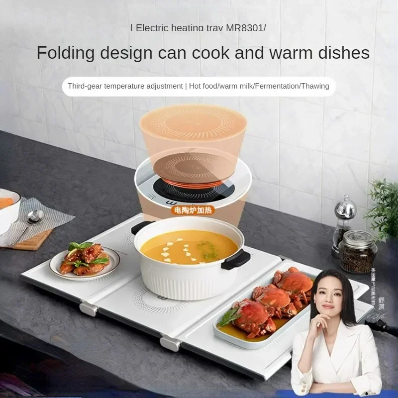 Hot Plate Foldable Warm Dishes Board Electromagnetic Ceramic Stove Home Small Food Constant Heat Preservation Aquecedor Eletrico