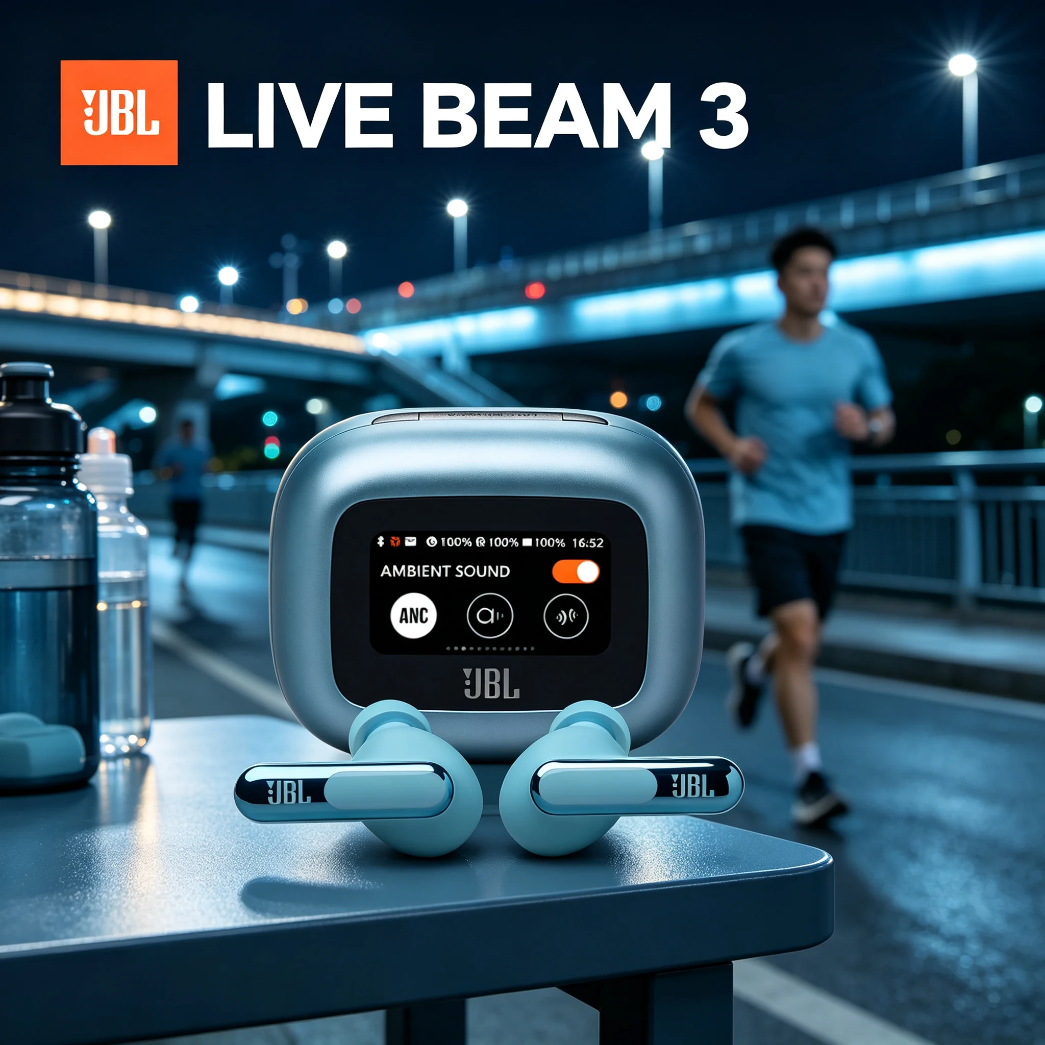 JBL LIVE BEAM 3 In-ear TWS Earbuds JBL Spatial Sound Smart Charging Case Wireless Charge for Travel Commute