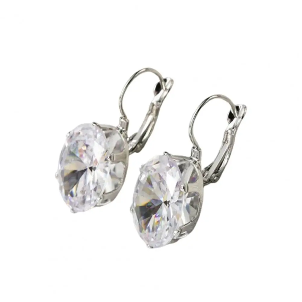Small Face Effect Earrings 1 Pair Cubic Zirconia Drop Earrings Sparkly Rhinestone Hoop Jewelry Faux for Women’s for Women