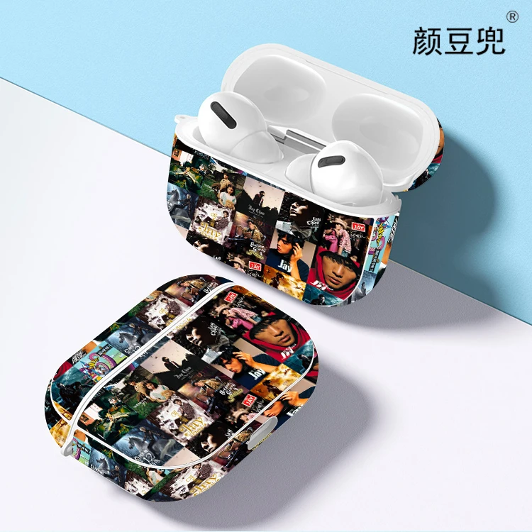 

Jay Chou Singing Music Album For AirPods 2 1 Earphone Case Black Silicone Protective Cover For AirPods Pro 2 Case For AirPods 3