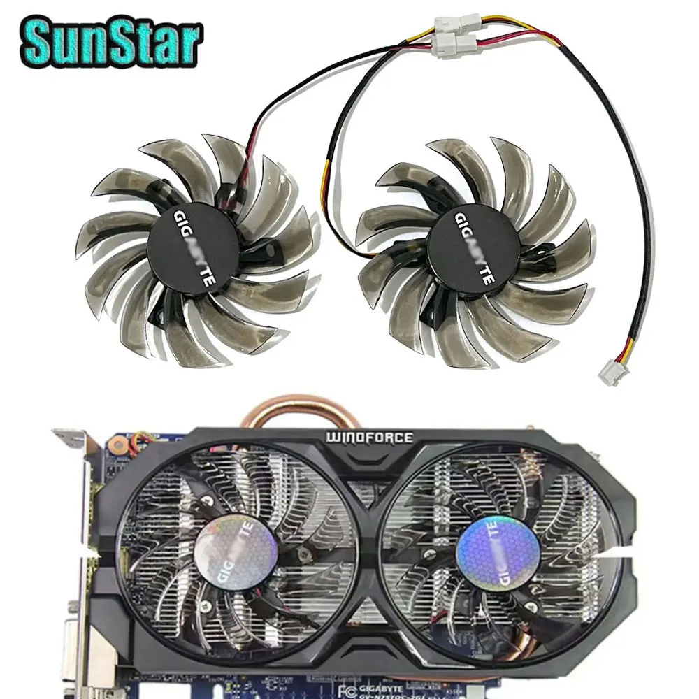 

Новый 75 мм 3-контактный T128010SM PLD08010S12H GV-N460 охлаждающий вентилятор графического процессора для Gigabyte GTX 460 465 560 Ti 580 650 750Ti кулер для видеокарты