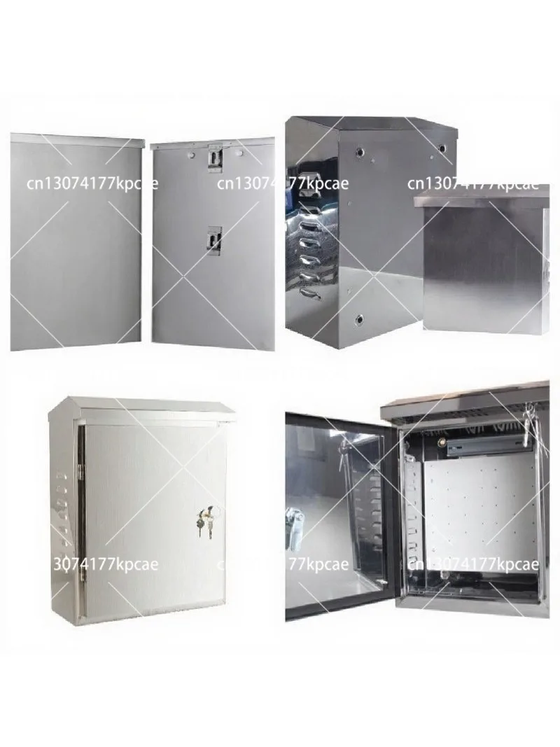Stainless steel monitoring waterproof distribution box, outdoor wiring box with lock, outdoor monitoring equipment rainproof box