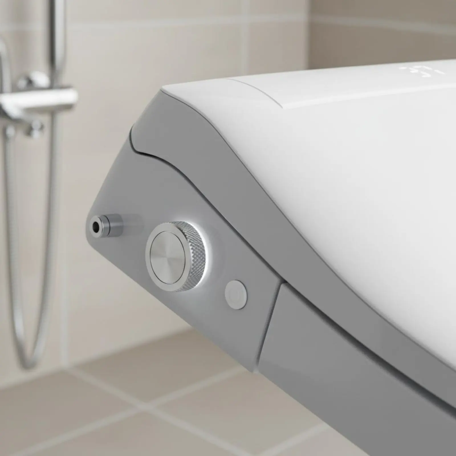 Smart Toilet Seat Twin Control Front Spray Toilet Seat Bathroom Fixture Easy Installation Self-Cleaning