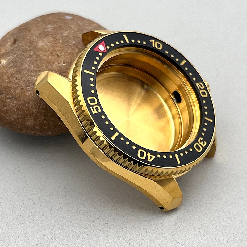 Oro Seiko SPB185 SPB187 vetro zaffiro inserto lunetta in acciaio custodie per orologi per NH34 NH35 NH36 movimento riparazione orologio sostituire parti