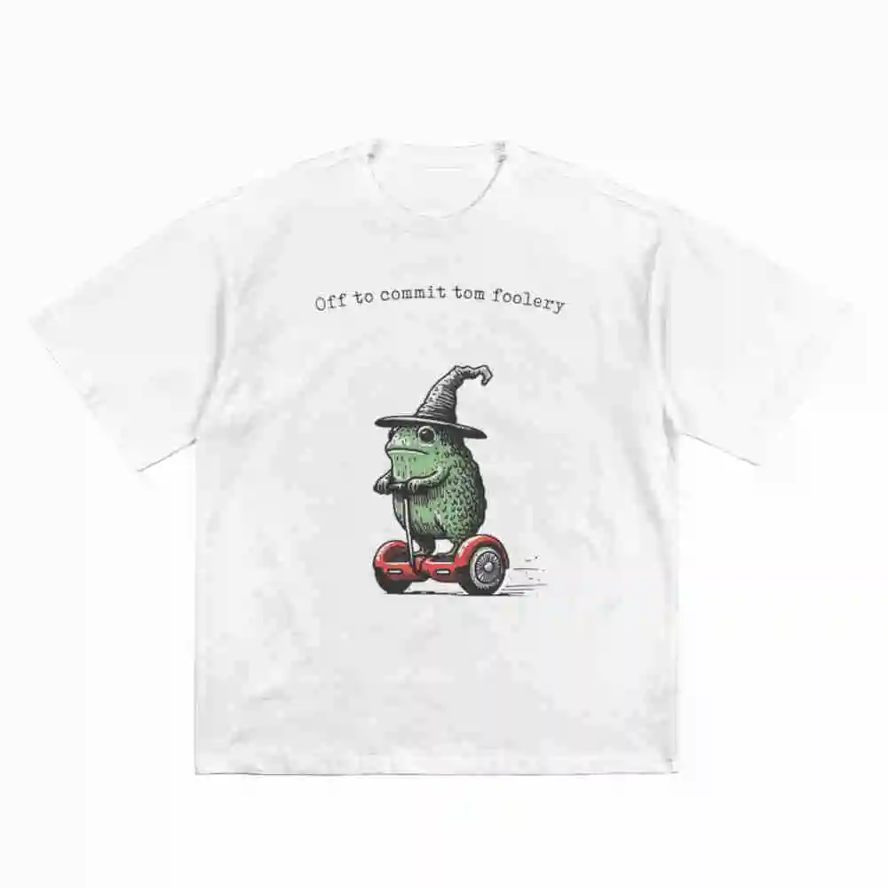 Off To Commit Tomfoolery Short Sleeve Tee 100% Cotton T-Shirt
