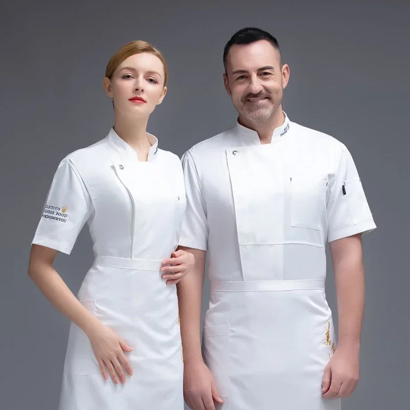 Uniforme de Chef pour hommes, vêtements de travail de Restaurant, vêtements de cuisine, vêtements de travail d'hôtel, uniforme de salle à manger, Costume de cuisine