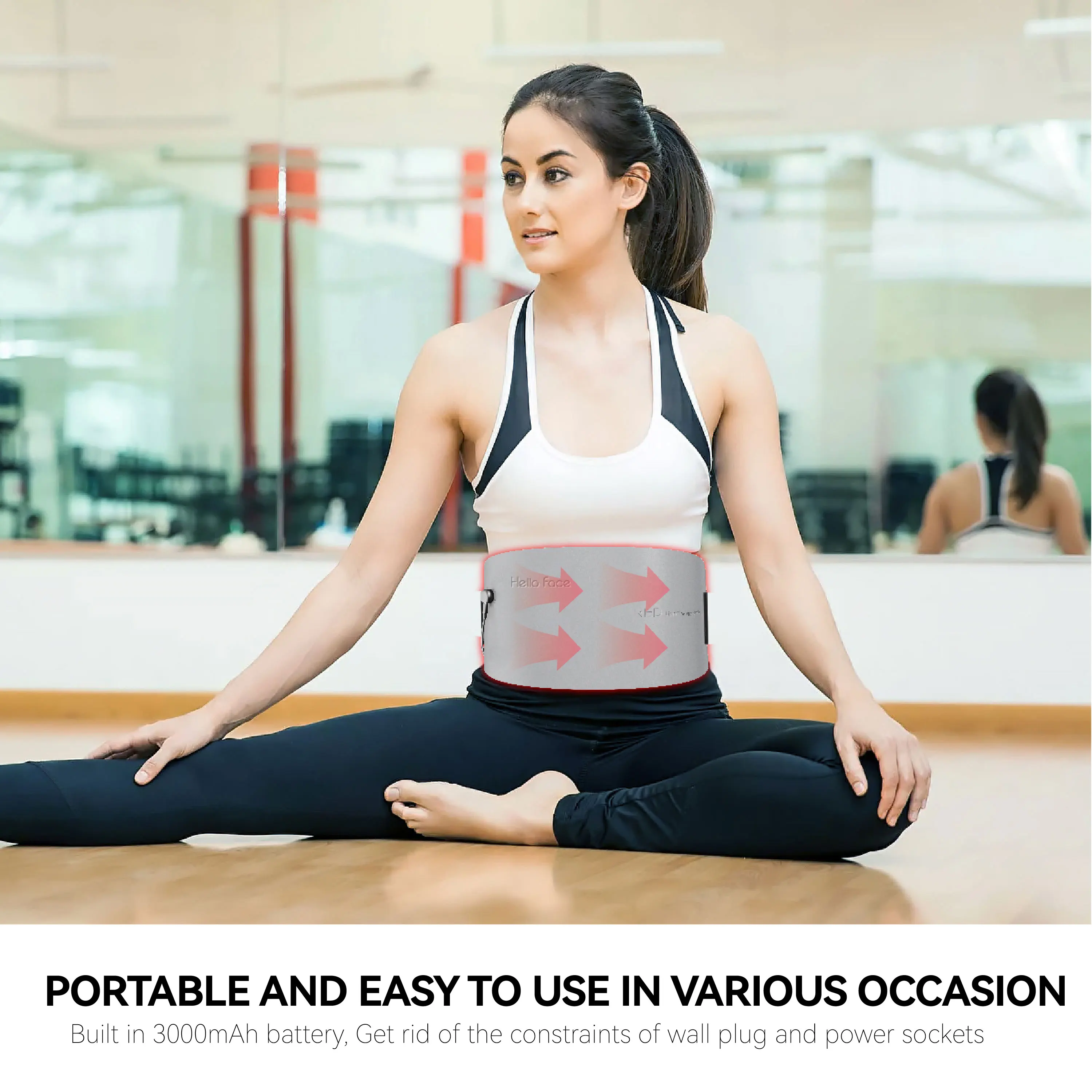 STLFHigh جودة مصباح ليد جهاز العناية بالخصر الأشعة تحت الحمراء التدفئة الخصر حزام تدليك مع ضغط ساخن الاهتزاز علاج الجسم