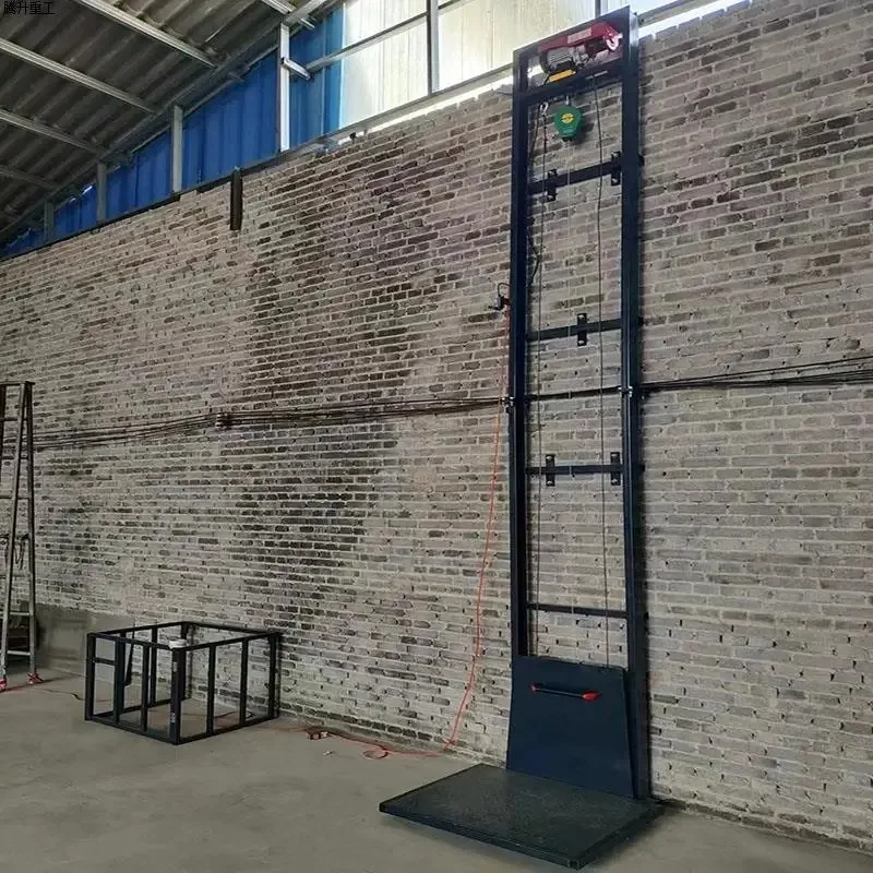 Electric Lift Small Electric Lifting Platform Freight Elevator Fixed Simple Anti-fall Factory Warehouse Home Hoist