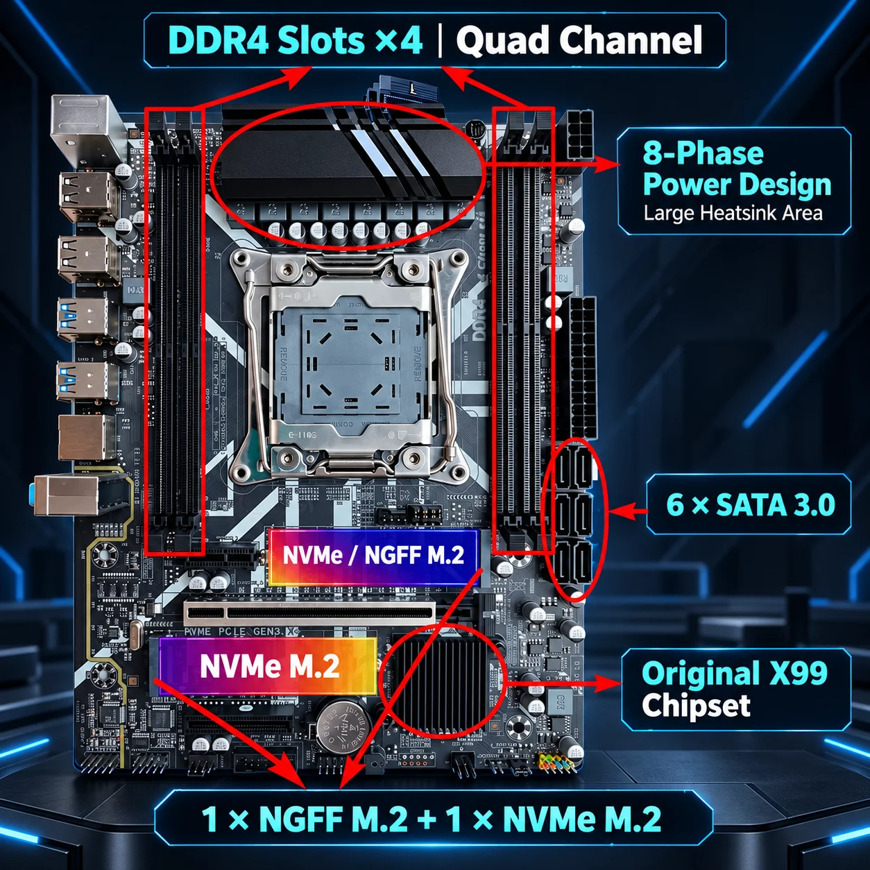เมนบอร์ด X99 LGA2011-3 E5 V3 V - Server Memory Ddr4 บทวิจารณ์และราคา