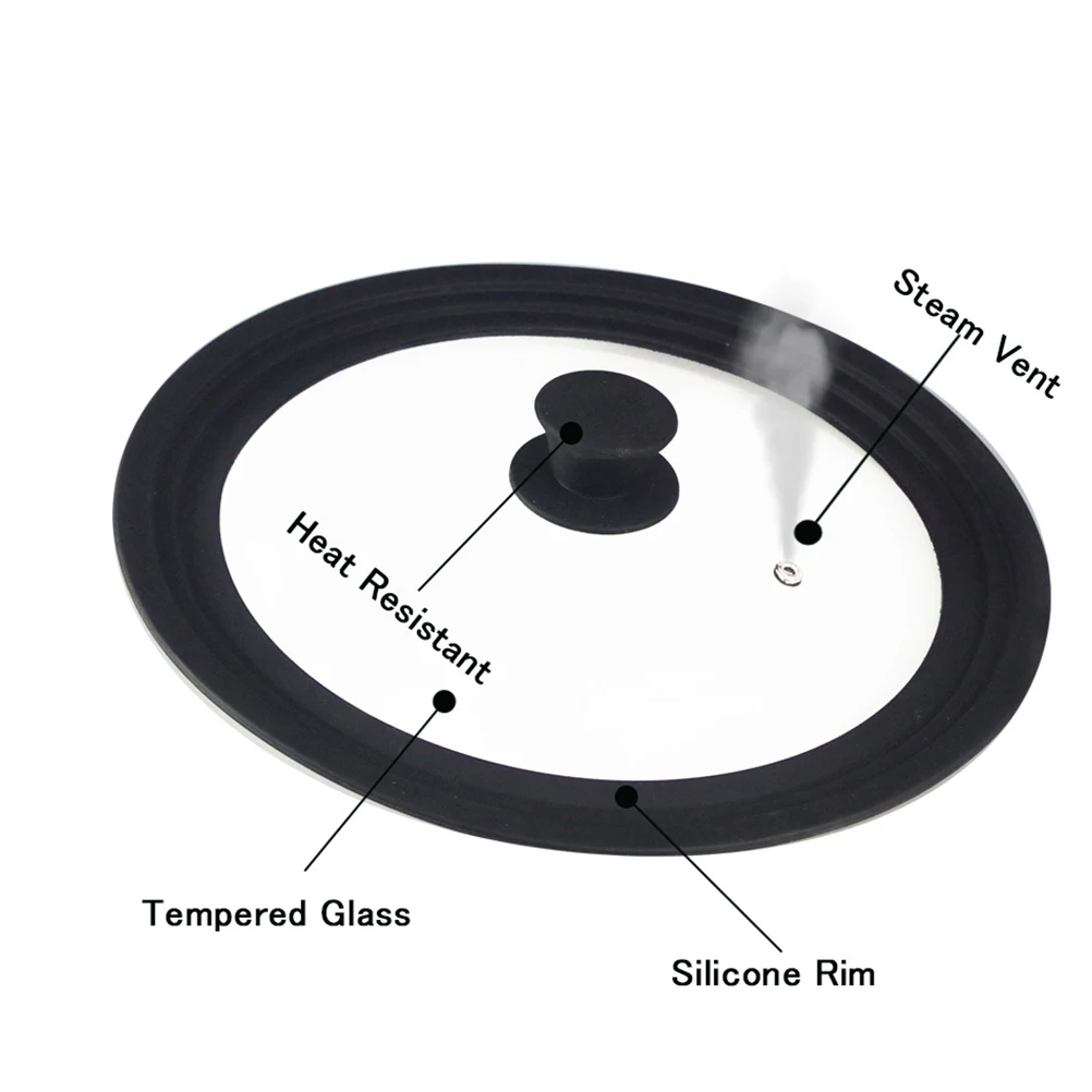 

Universal Lid for 26Cm 28Cm 30Cm Pots Anti Oil Splashing Heat Resistant Pot Cover Steam Retention Kitchen Utensil