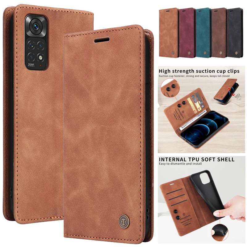 Wallet Flip Case on For Xiaomi Redmi Note 11 Pro 5G 11E Pro 11S Note11 S Cover Cases Magnetic Leather Stand Phone Protective Bag