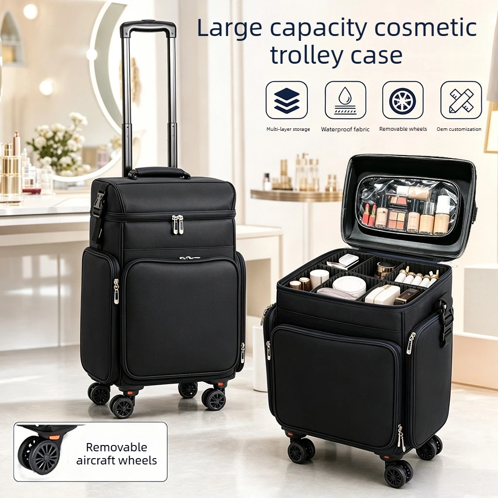 Suitcase Multifunction Beauty Makeup Luggage Multi Layer Partition Waterproof Organizer Nail Art Tattoo Carry on Luggage