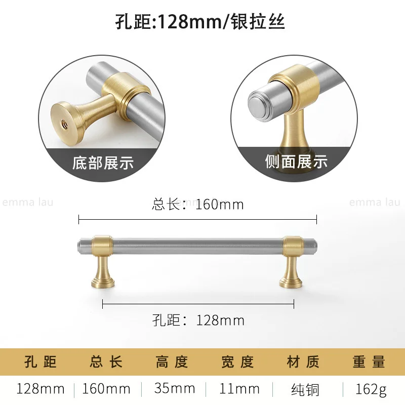 

Brushed Silver Brass Furniture Pull Handles Long Bar Coffee Cabinet Handles Door Drawer Knobs Kitchen Wardrobe Cupboard Pulls