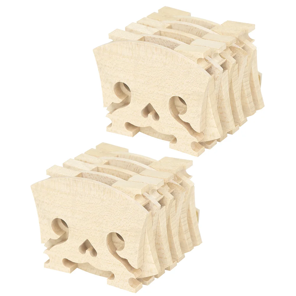 10Pcs Violin Bridges Maple Violin Instruction Bridge Violin Accessory Wood Violin Bridge Replaceable Violin Part