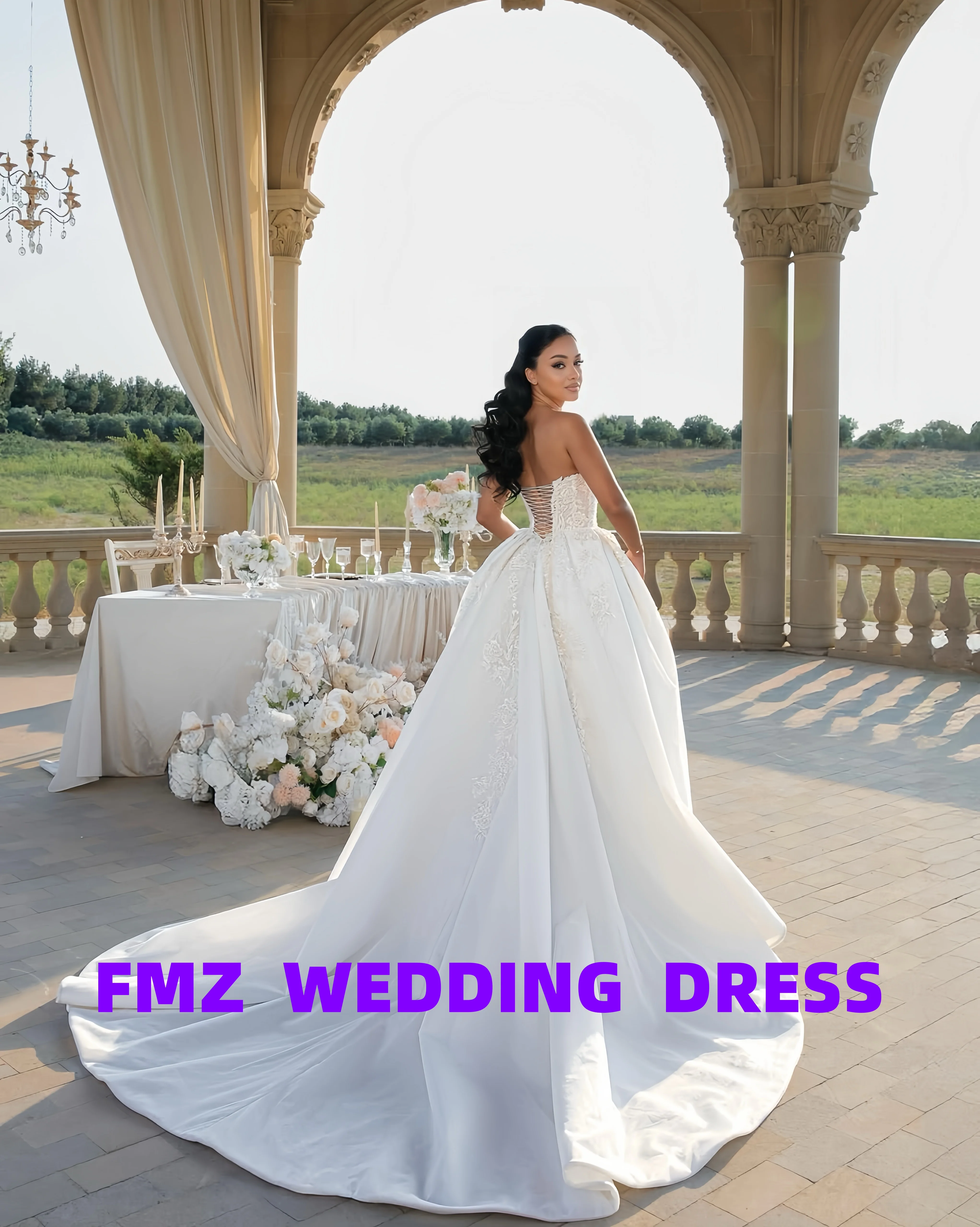 Customized strapless sleeveless A-LINE elegant vestidos de novia wedding dress vestidos para mujer robe de mariee