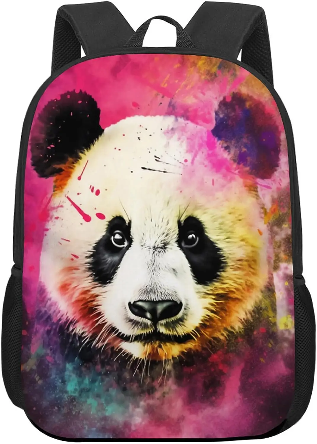 Tie Dye Panda Backpack Cute Animal School Bag Print Bookbag for Women Men Simple Modern Lightweight for Travel Hiking Sport