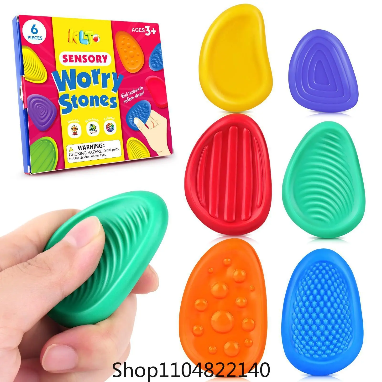 

Новые игрушки-непоседы для взрослых, сенсорный силиконовый камень, 6 упаковок, текстурированные для детей с аутизмом, успокаивающие игрушки для снятия стресса