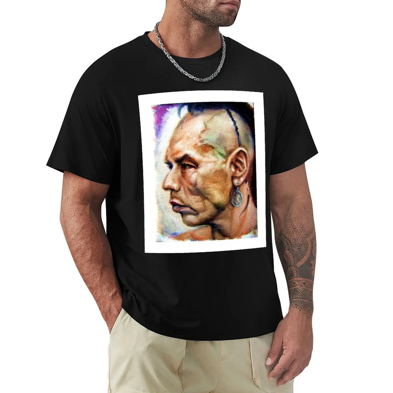 

Wes Studi as Magua In The Last Of The Mohicans T-Shirt Trendy Casual Short Sleeve Shirt
