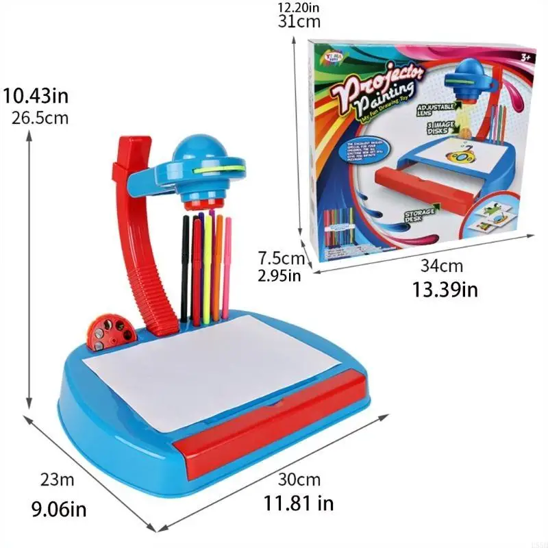 H55B Art ก่อนวัยเรียนการเรียนรู้อนุบาล Puzzle Plastic Plastic Drawing Board พร้อมลิ้นชักหลายสีของเล่นการศึกษาก่อน