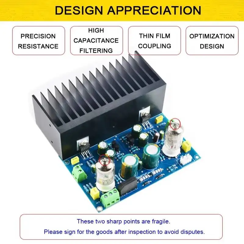 HIFI Vacuum Tube Amplifier Board Electronic Valve Amplifier 6J2/6J1+LM1875 Amplifier AC 18V DIY Kit and finished Board