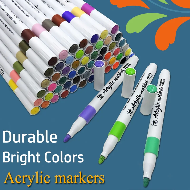 12/60 colored pens acrylic markers Painting pens Paint art Markers for fabric DIY Ceramic Glass Wood Fabric Canvas Art graffiti