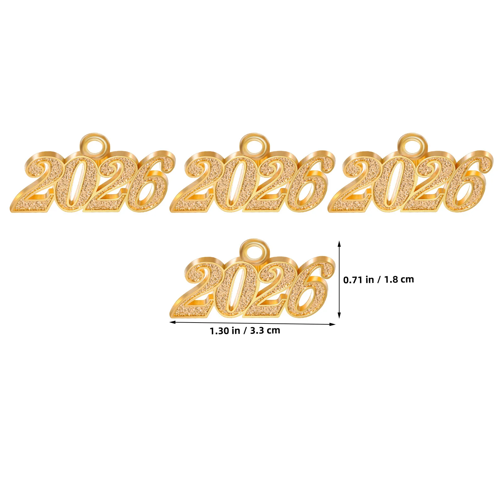 50 Uds. De dijes de aleación, fabricación de joyería de colgantes de 2026 años, collar, pulsera, pendientes, llaveros, dijes artesanales para hacer pulseras