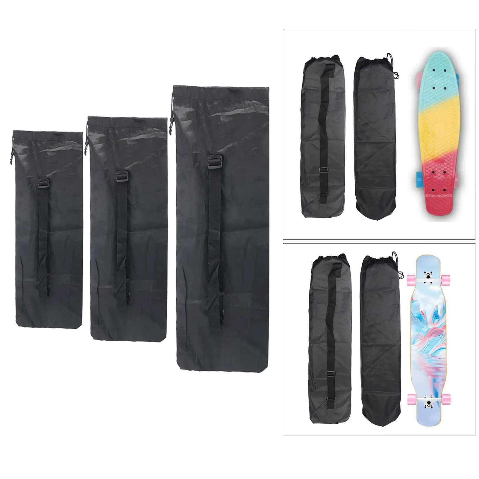 Wasserdichte Skateboard-Tasche Double Tilt Skateboard verstellbares Longboard 210d