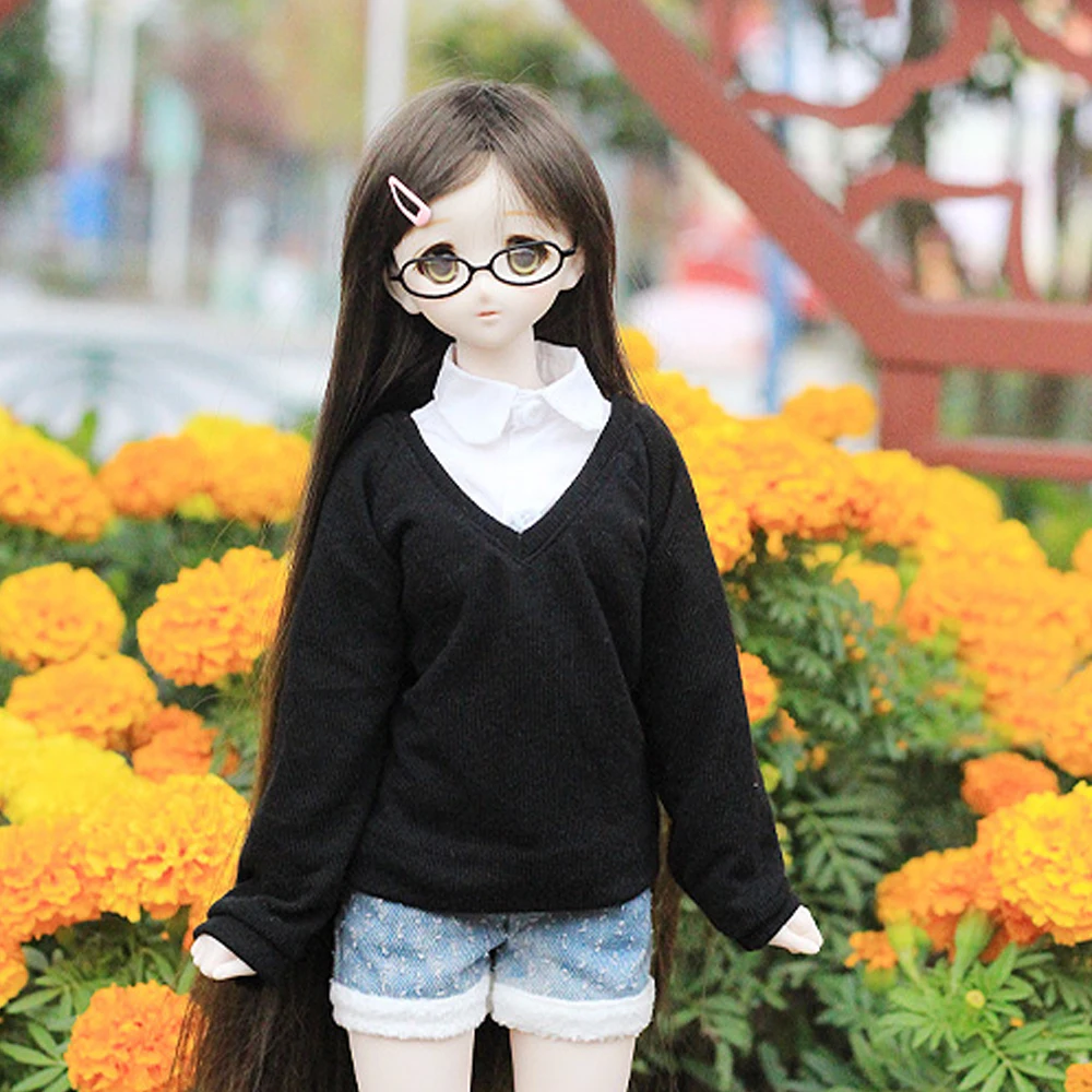 D04-B360 Children handmade toy BJD/SD doll clothes 1/4 1/3 uncle Front and rear double V-neck pullover 1pcs