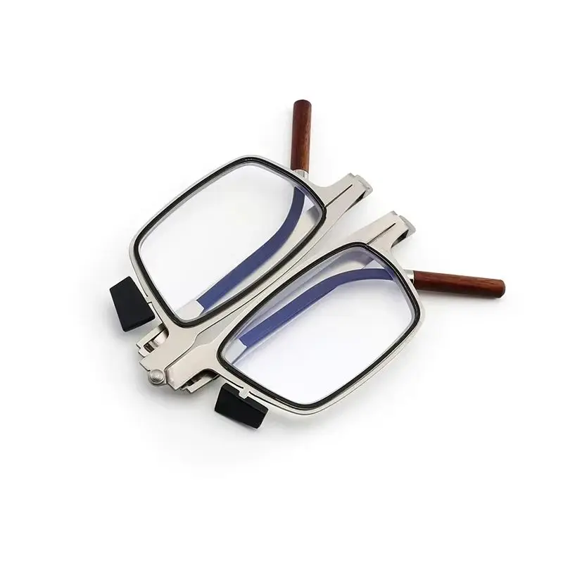 2026 Anti-Blaulicht Faltbare Lesebrille für Herren Augenschutz Handyhalter Optische Brille Ultraleichte Metallbrille – Detail 7