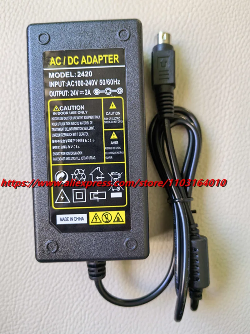 AC Adapter Charger For Canon Scanner DR-F120 DRF120 DR-M140/M160/M1060 MG1-4892 MG1-4892/5039/4558S Power Supply 24V 2A 4-Pin