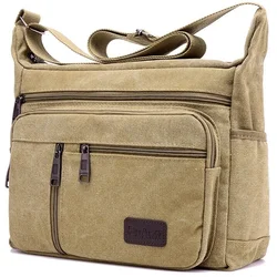 Bolso de hombro de lona para hombre, bandolera de viaje, informal, a la moda, novedad